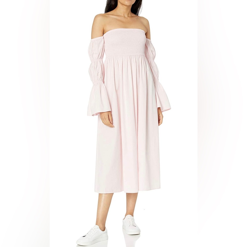 Smocked off the shoulder dress